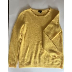 TALBOTS Cashmere Yellow Sweater, Petite Small, Long Sleeves